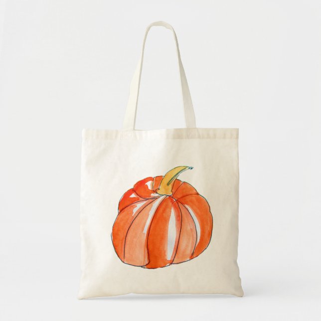 Cute Pumpkin vegetable Autumn fall Tote Bag (Front)