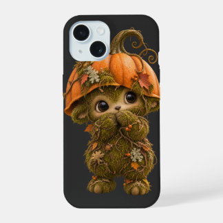 Cute Pumpkin Woodland Creature iPhone 15 Case