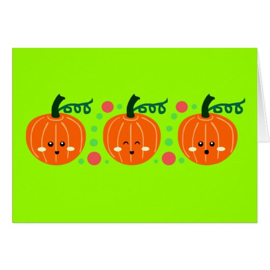 Cute Pumpkins Cards (Front Horizontal)