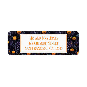 Cute Pumpkins Halloween Label