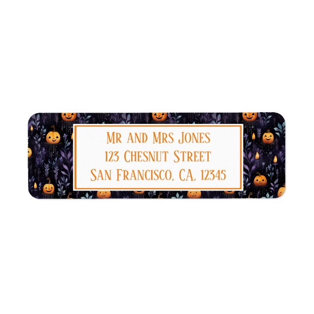 Cute Pumpkins Halloween  Label (Front)