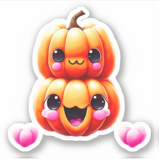 Cute Pumpkins | Halloween  Sticker (Front)