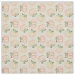 Cute Pumpkins Pattern Fall Autumn Thanksgiving Fabric
