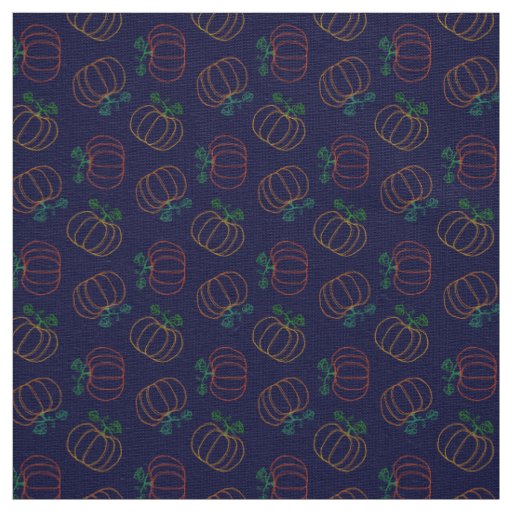 Cute Pumpkins Pattern Fall Autumn Thanksgiving Fabric