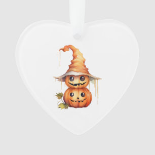 Cute Pumpkins Sticker Ornament