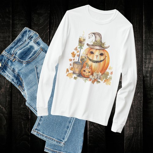 Cute Pumpkins with Bows Candles and Lashes T_Shirt