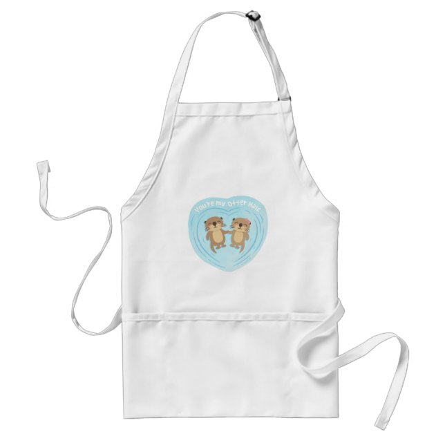 Cute Pun Humor You Are my Otter Half Apron (Front)
