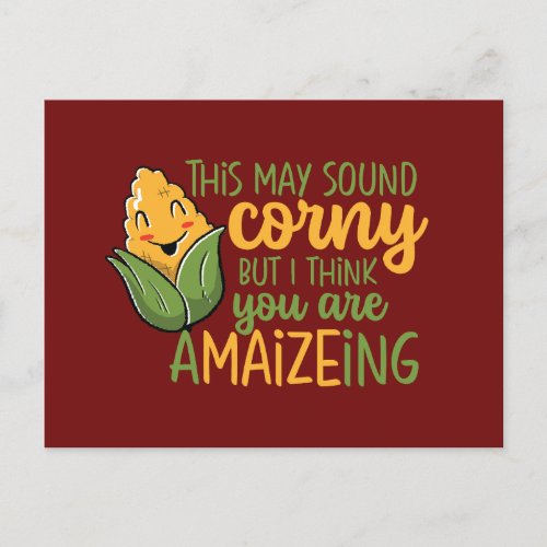 Cute Pun Youre Amazing Funny Valentines Day Postcard
