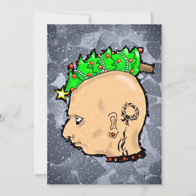 CUTE PUNK CHRISTMAS by Slipperywindow Holiday Card (Front)