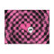 Cute punk hot pink and black heart and skull