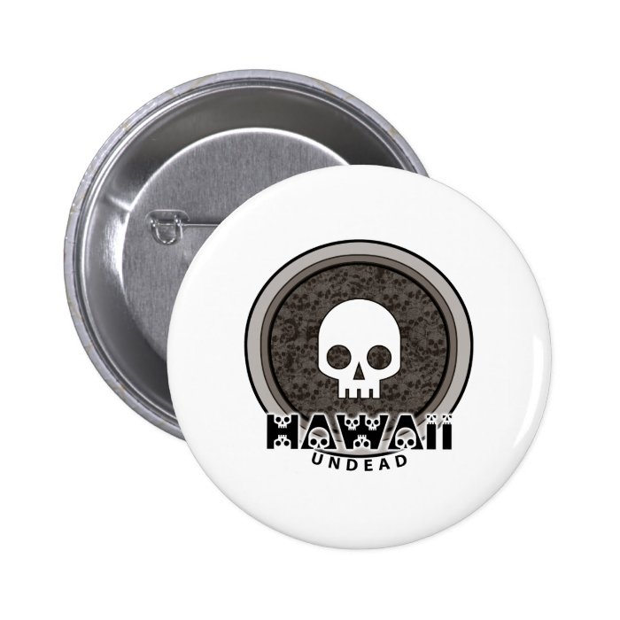 Cute Punk Skull Hawaii Button
