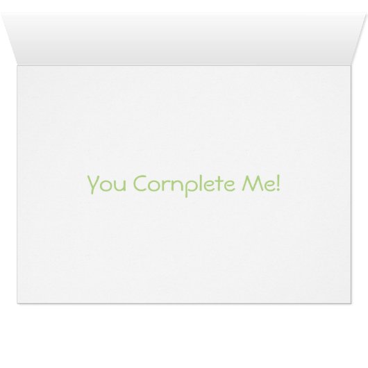 Cute Punny Compatible Corn Couple Gift Card (Inside Horizontal (Bottom))