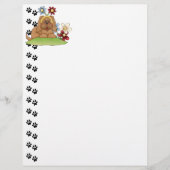 Cute Pup Flowers Letterhead (Front)