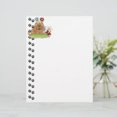 Cute Pup Flowers Letterhead (Standing Front)