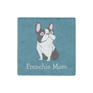 Cute Pup, medium dark blue Stone Magnet