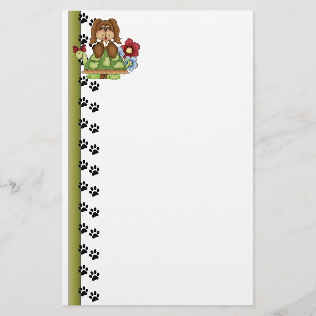 Cute Pup Turtle Stationery (Front)