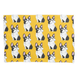 Cute Pup, yellow Pillow Case
