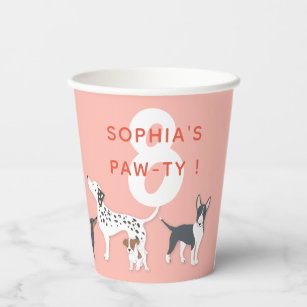 Cute Puppies Children's Birthday Party Dog Paper Cups