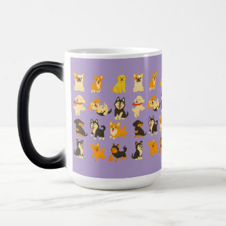 Cute Puppies Color Morph Mug
