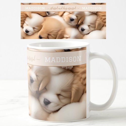 Cute Puppies Dog Lover Name Mug