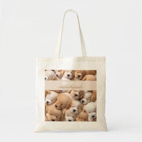 Cute Puppies Dog Lover Name Tote bag