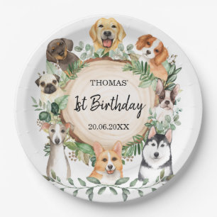 Cute Puppies Dogs Pooch Pet Birthday Party Paper Plates