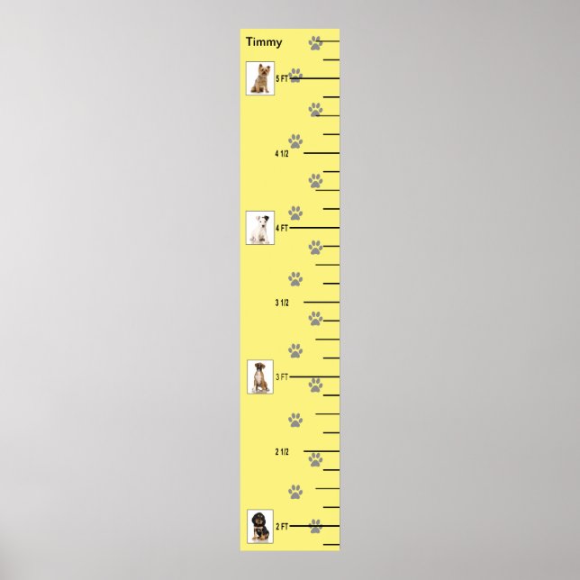 Cute Puppies Growth Chart (Front)