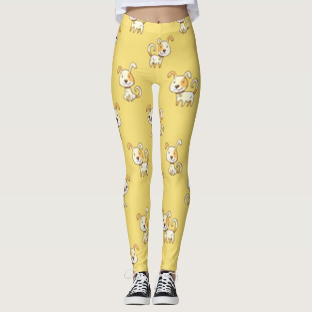 Cute Puppies Leggings (Front)