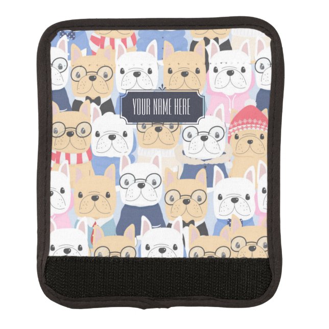 Cute Puppies Luggage Handle Wrap (Front)