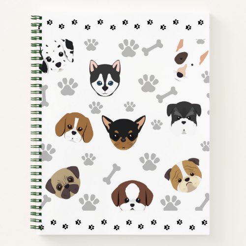 Cute Puppies Pattern Notebook _ Dog Lovers Gift