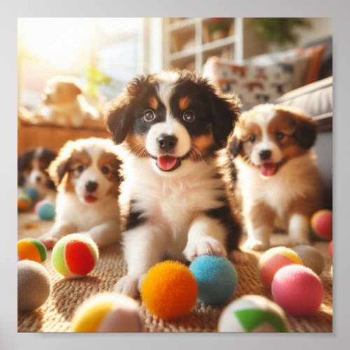 Cute Puppies Poster