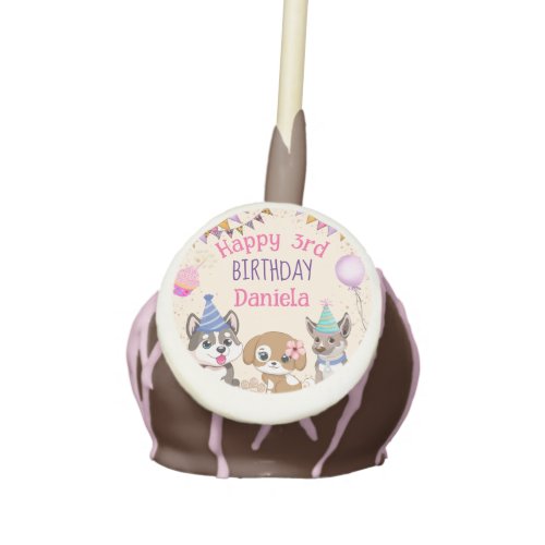 Cute puppies puppy birthday party cake pops