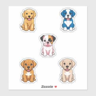 Cute puppies sticker
