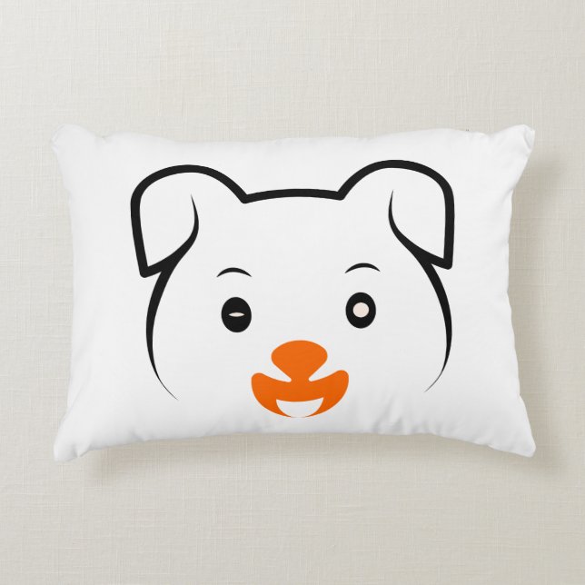 Cute Puppy Accent Pillow (Front)