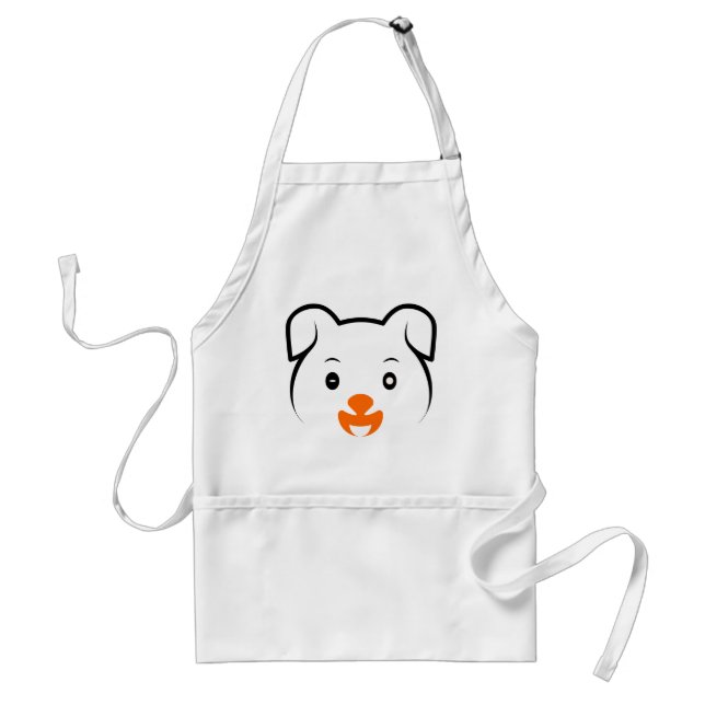 Cute Puppy Adult Apron (Front)