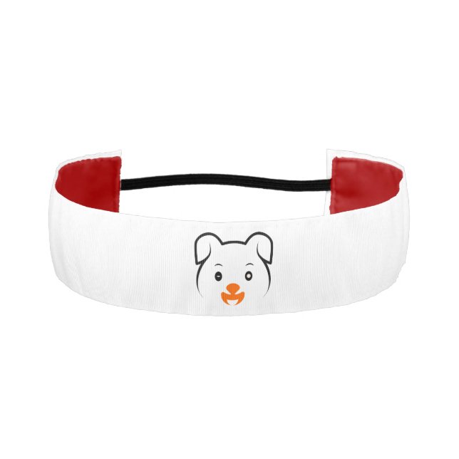 Cute Puppy Athletic Headband (Front)