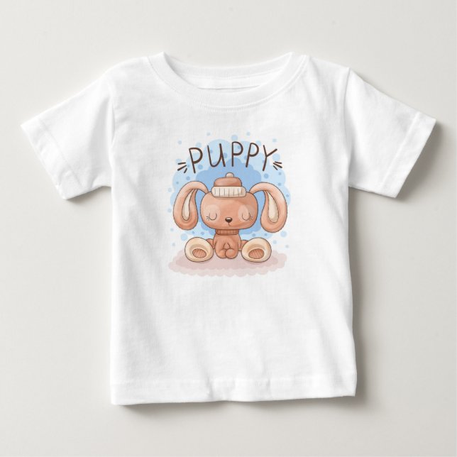 Cute Puppy Baby T-Shirt (Front)