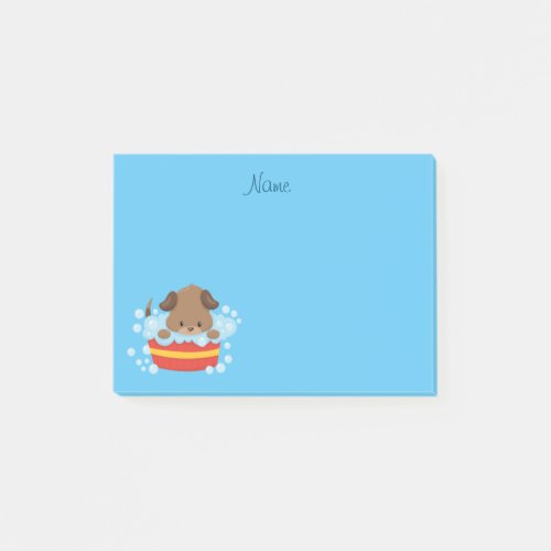 Cute Puppy Bath Time Post_it Notes