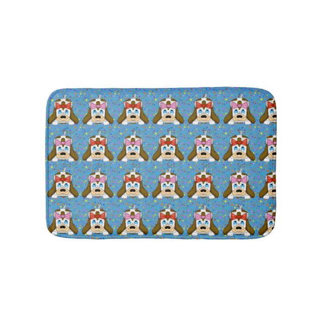 Cute Puppy Bathroom Mat (Front)