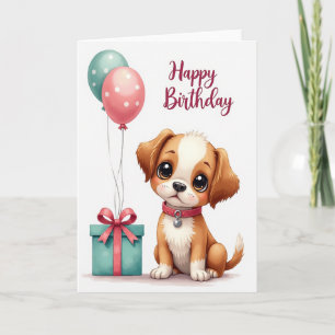 Cute Puppy Birthday Card