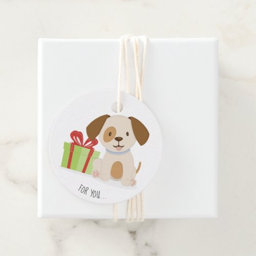 Cute Puppy Birthday Favor Tags