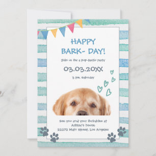 Cute Puppy Birthday Invitation
