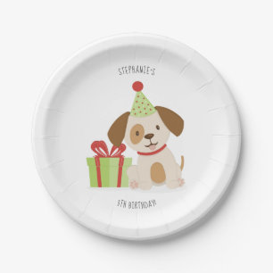 Cute Puppy Birthday Paper Plates