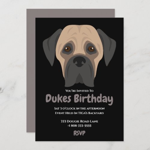 Cute puppy birthday party  invitation