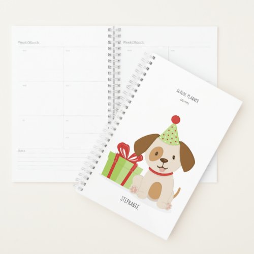 Cute Puppy Birthday Planner