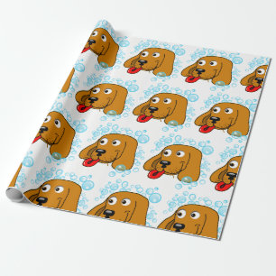 Cute Puppy Bubbles Wrapping Paper