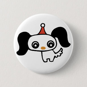 cute puppy button