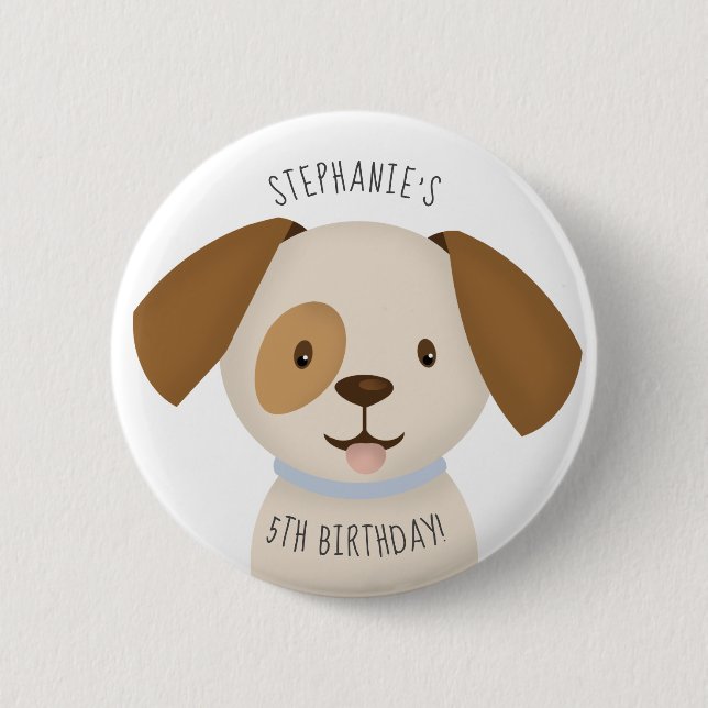 Cute Puppy Button (Front)