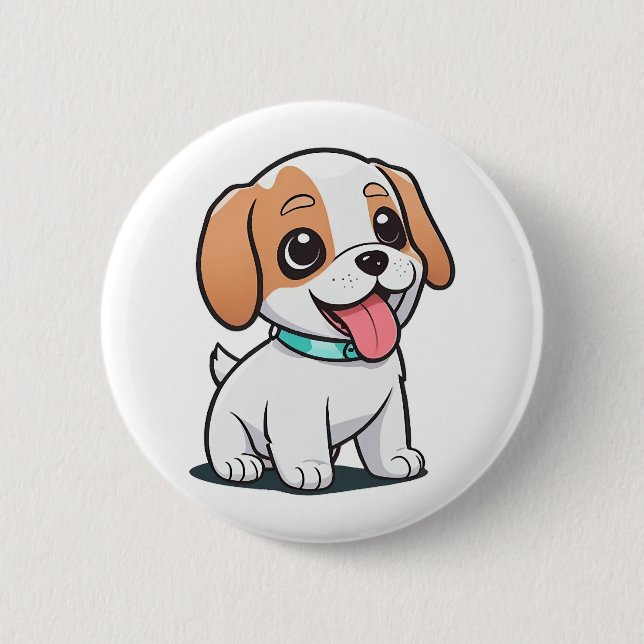 Cute Puppy Button (Front)
