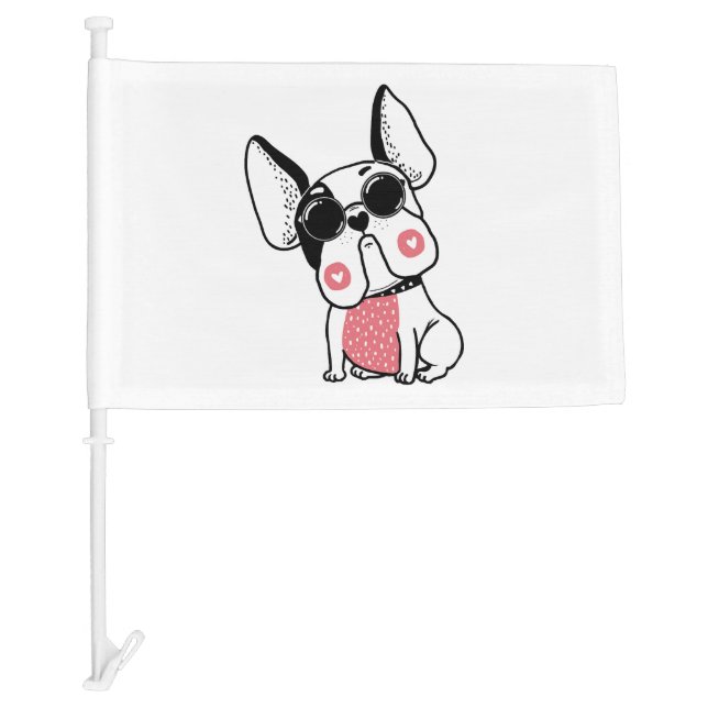 cute puppy car flag (Front)